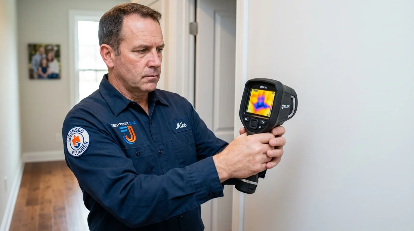 Thermal imaging leak detection by Johns Plumbing LLC in Ball